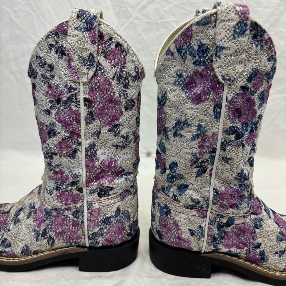 Old West Cream kids boots size 10 toddler girl - Picture 6 of 11